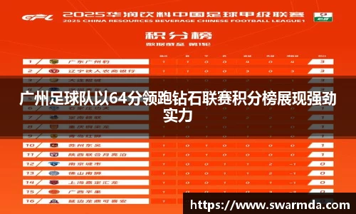 广州足球队以64分领跑钻石联赛积分榜展现强劲实力